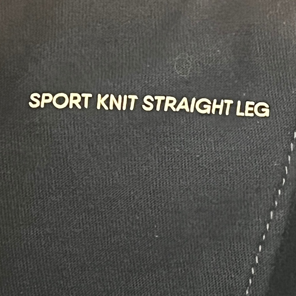 Lands End Sport Knit Straight Leg Cargo Pants Navy Blue Cotton Large 14-16 - Picture 9 of 11
